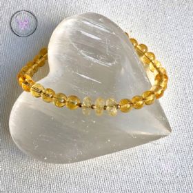 Citrine Gold Bracelet With Facet Feature